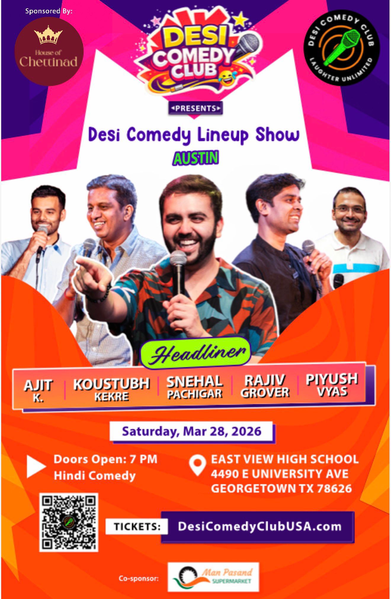 Rajiv Nema Live show flyer